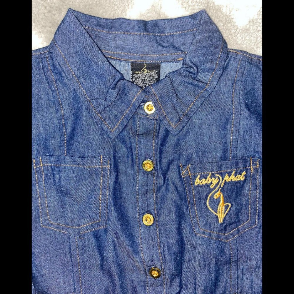 NWT Baby Phat Little Girl Jean Dress - Picture 2 of 7